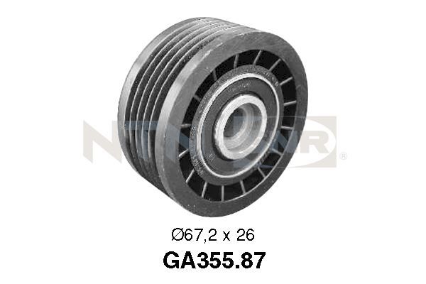 SNR GA355.87 Deflection/Guide Pulley, V-ribbed belt