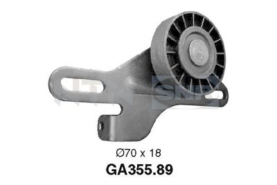 Tensioner Pulley, V-ribbed belt SNR GA355.89