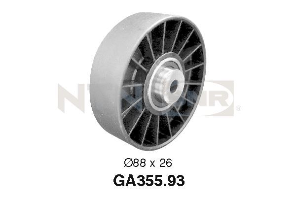 SNR GA355.93 Deflection/Guide Pulley, V-ribbed belt