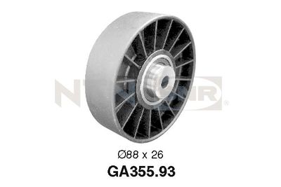 Deflection/Guide Pulley, V-ribbed belt SNR GA355.93