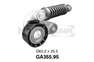 Tensioner Pulley, V-ribbed belt SNR GA355.95