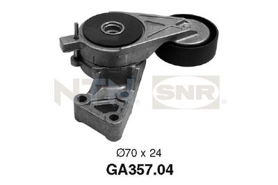 Tensioner Pulley, V-ribbed belt SNR GA357.04
