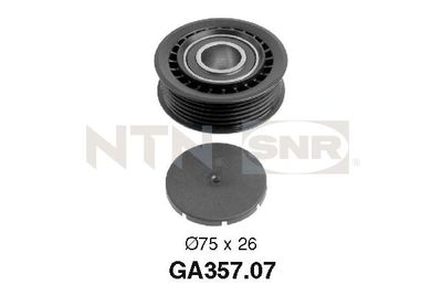 Tensioner Pulley, V-ribbed belt SNR GA357.07