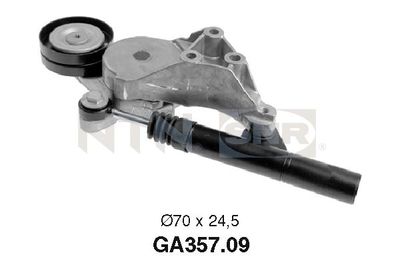 Tensioner Pulley, V-ribbed belt SNR GA357.09