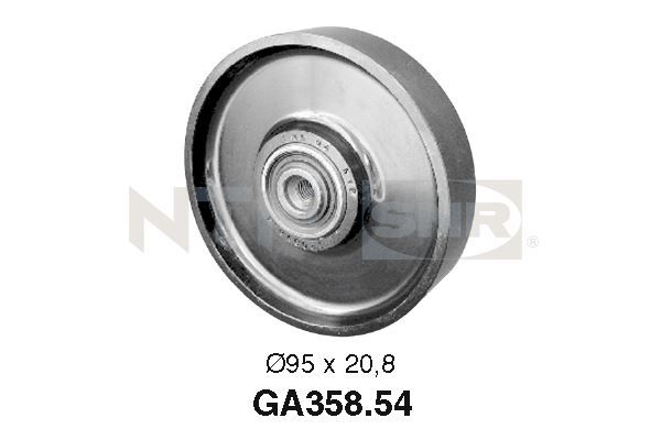 SNR GA358.54 Deflection/Guide Pulley, V-ribbed belt