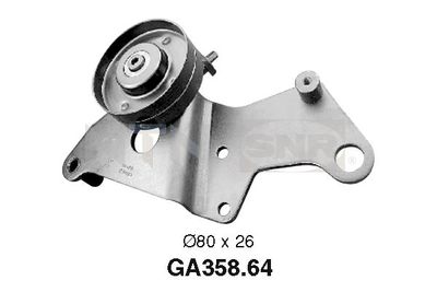 Tensioner Pulley, V-ribbed belt SNR GA358.64
