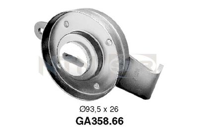 Tensioner Pulley, V-ribbed belt SNR GA358.66