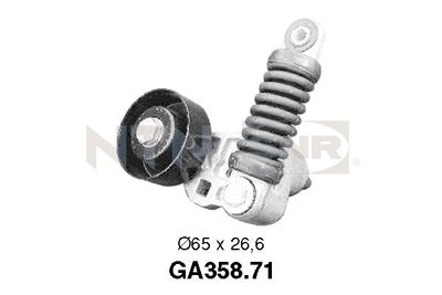 Tensioner Pulley, V-ribbed belt SNR GA358.71