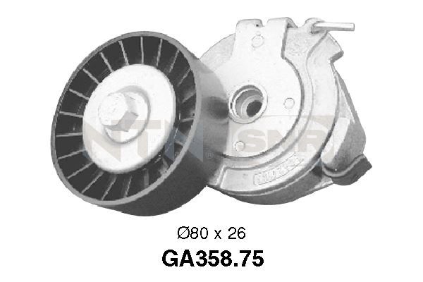 SNR GA358.75 Tensioner Pulley, V-ribbed belt