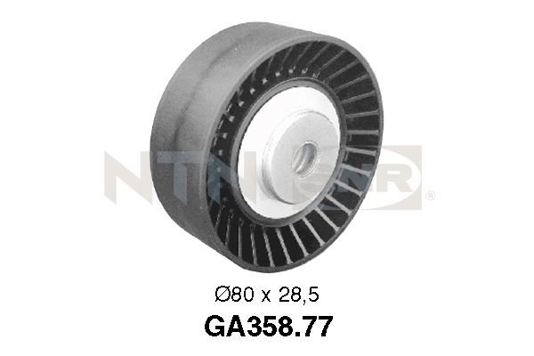 SNR GA358.77 Deflection/Guide Pulley, V-ribbed belt
