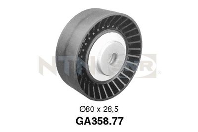 Deflection/Guide Pulley, V-ribbed belt SNR GA358.77
