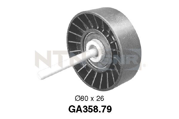 SNR GA358.79 Deflection/Guide Pulley, V-ribbed belt