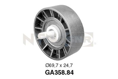 Tensioner Pulley, V-ribbed belt SNR GA358.84