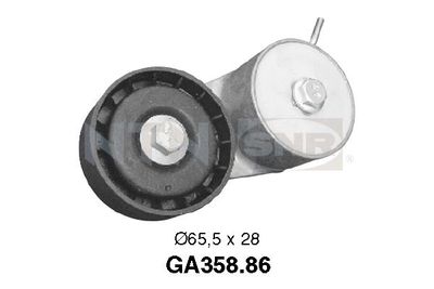Tensioner Pulley, V-ribbed belt SNR GA358.86