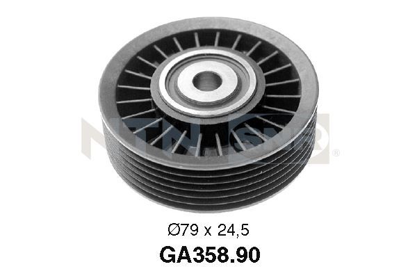 SNR GA358.90 Deflection/Guide Pulley, V-ribbed belt