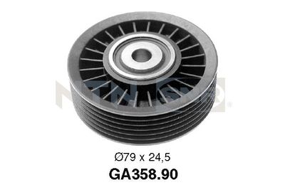 Deflection/Guide Pulley, V-ribbed belt SNR GA358.90