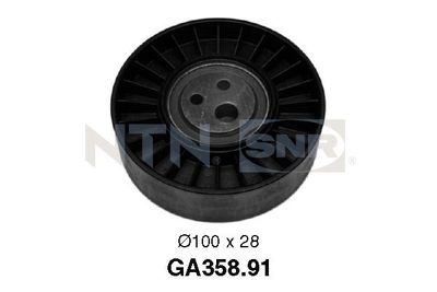 Tensioner Pulley, V-ribbed belt SNR GA358.91