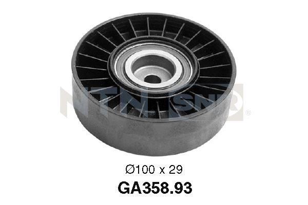 SNR GA358.93 Deflection/Guide Pulley, V-ribbed belt