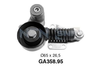 Tensioner Pulley, V-ribbed belt SNR GA358.95