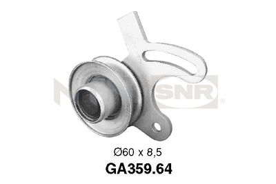 Tensioner Pulley, V-ribbed belt SNR GA359.64