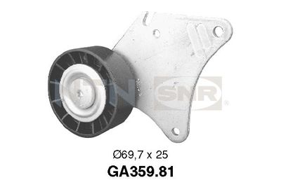 Deflection/Guide Pulley, V-ribbed belt SNR GA359.81
