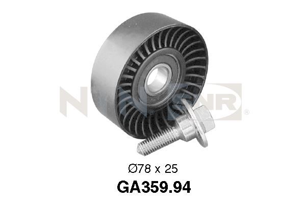 SNR GA359.94 Deflection/Guide Pulley, V-ribbed belt