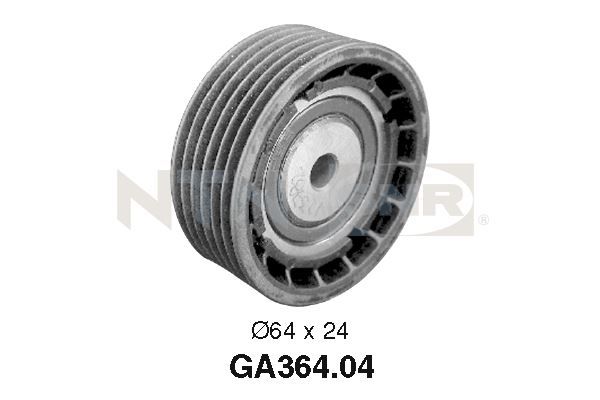 SNR GA364.04 Deflection/Guide Pulley, V-ribbed belt