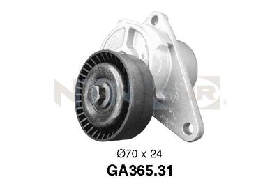 Tensioner Pulley, V-ribbed belt SNR GA365.31