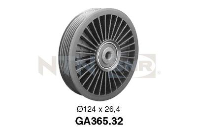 Deflection/Guide Pulley, V-ribbed belt SNR GA365.32