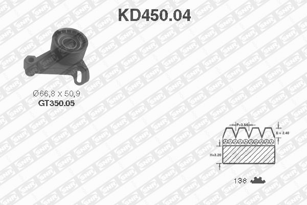 SNR KD450.04 Timing Belt Kit