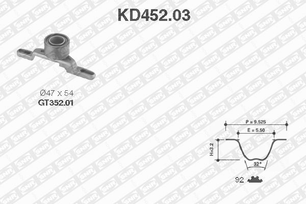 SNR KD452.03 Timing Belt Kit