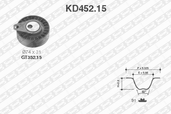 SNR KD452.15 Timing Belt Kit