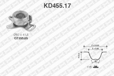Timing Belt Kit SNR KD455.17