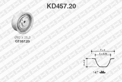 Timing Belt Kit SNR KD457.20