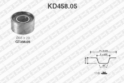 Timing Belt Kit SNR KD458.05