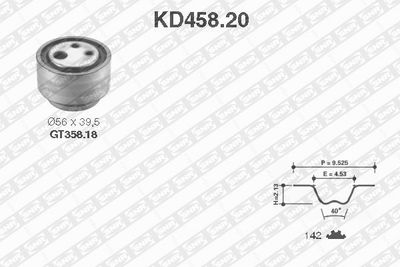 Timing Belt Kit SNR KD458.20