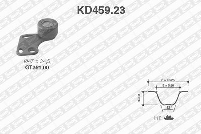 Timing Belt Kit SNR KD459.23