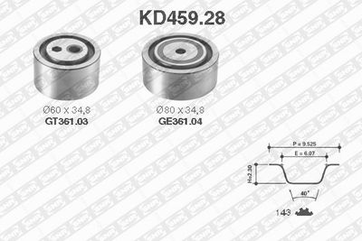Timing Belt Kit SNR KD459.28