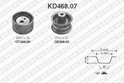 Timing Belt Kit SNR KD468.07