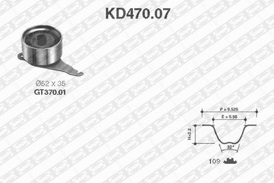 Timing Belt Kit SNR KD470.07