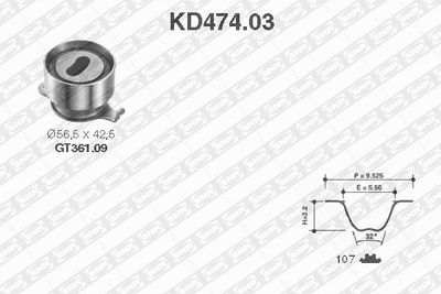 Timing Belt Kit SNR KD474.03