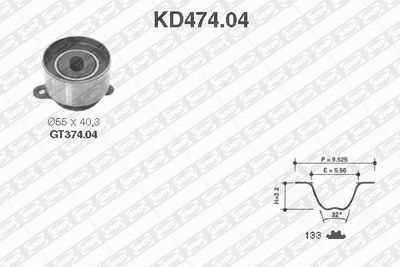 Timing Belt Kit SNR KD474.04
