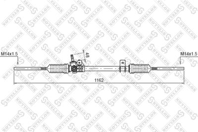 Steering Gear STELLOX 00-35003-SX