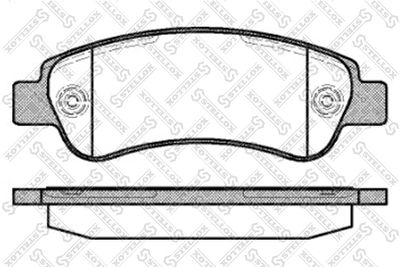 Brake Pad Set, disc brake STELLOX 001 090B-SX