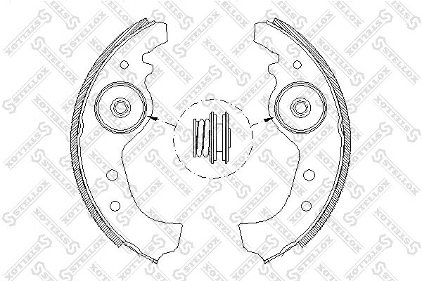 STELLOX 026 101-SX Brake Shoe Set