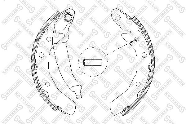 STELLOX 097 100-SX Brake Shoe Set