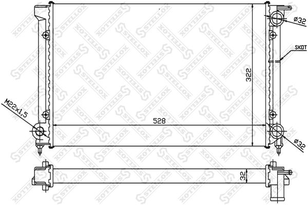 STELLOX 10-25000-SX Radiator, engine cooling