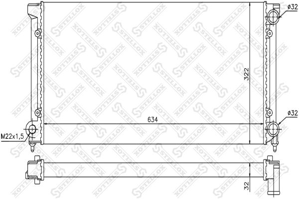 STELLOX 10-25001-SX Radiator, engine cooling