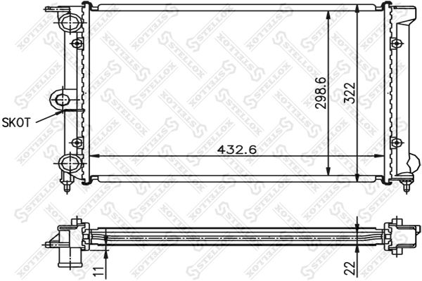 STELLOX 10-25002-SX Radiator, engine cooling
