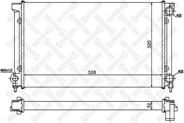 STELLOX 10-25003-SX Radiator, engine cooling